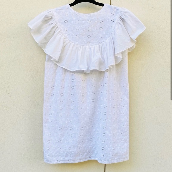 Lil Lemons Summer Picnic dress ruffle white eyelet - Picture 2 of 2